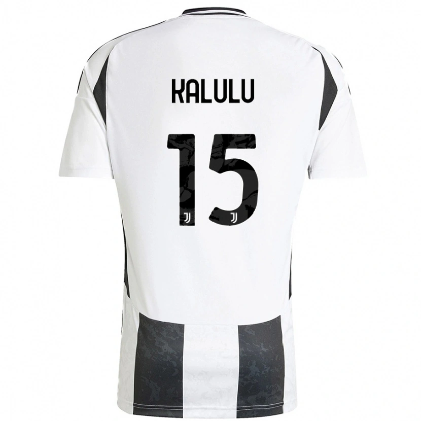 Danxen Kinderen Pierre Kalulu #15 Wit Zwart Thuisshirt Thuistenue 2024/25 T-Shirt