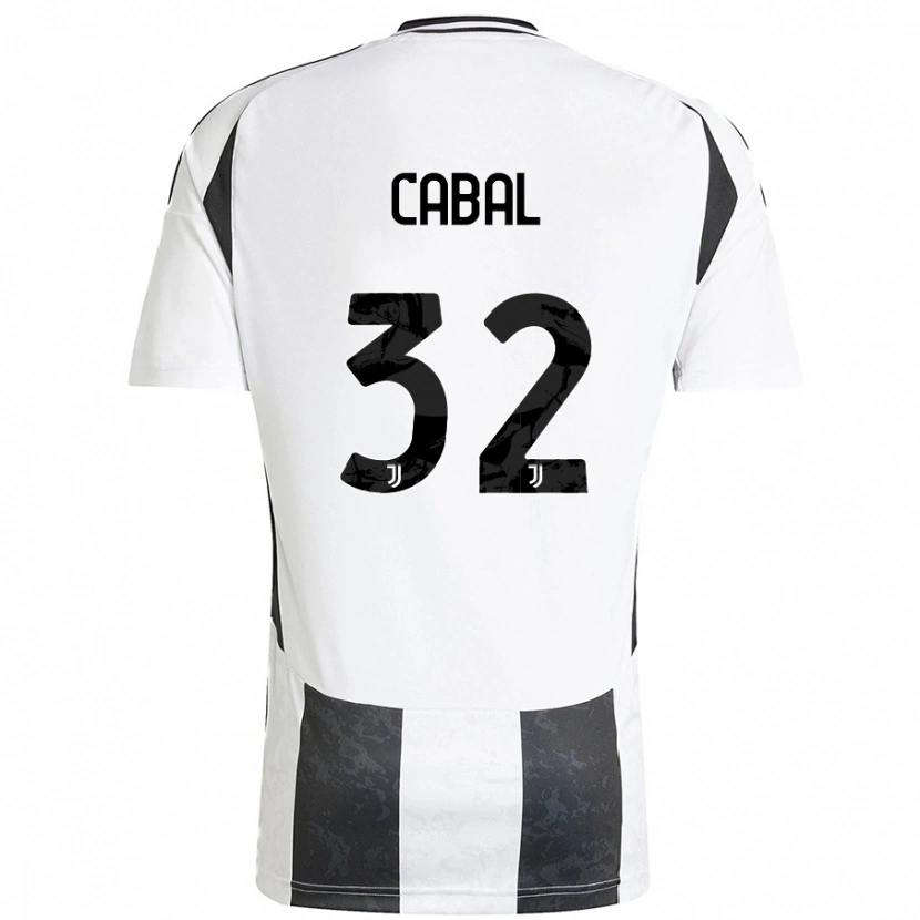 Danxen Kinderen Juan Cabal #32 Wit Zwart Thuisshirt Thuistenue 2024/25 T-Shirt