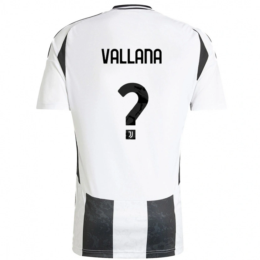 Danxen Kinderen Edoardo Vallana #0 Wit Zwart Thuisshirt Thuistenue 2024/25 T-Shirt