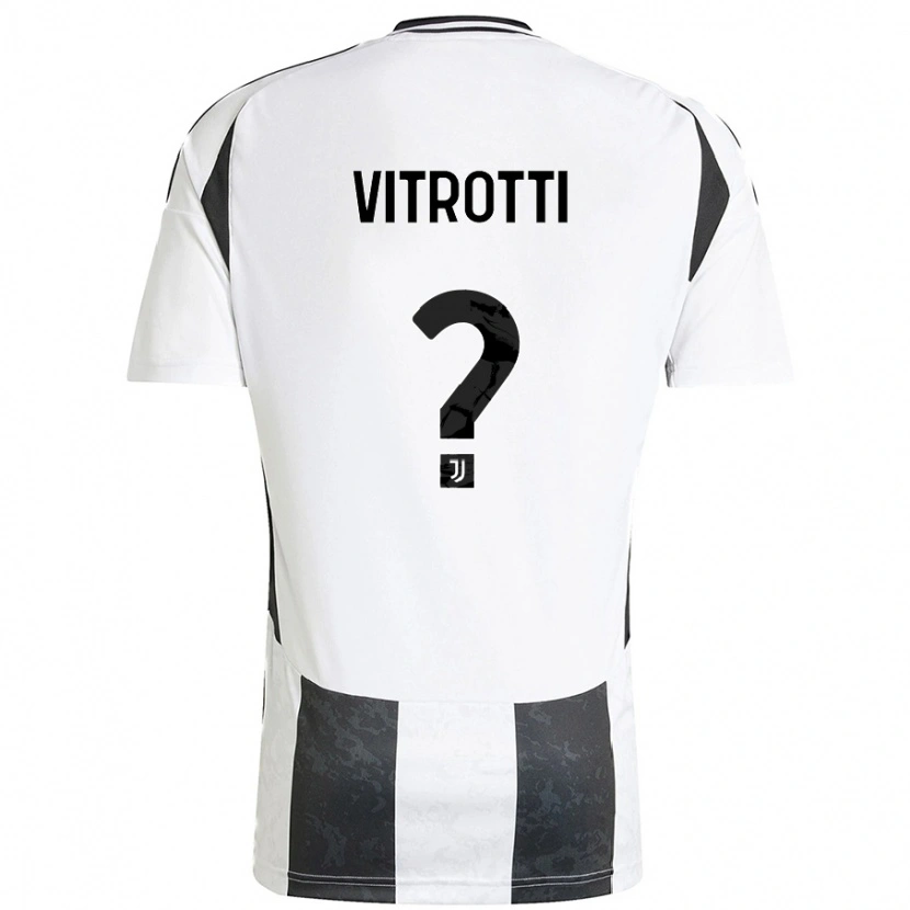 Danxen Kinderen Matteo Vitrotti #0 Wit Zwart Thuisshirt Thuistenue 2024/25 T-Shirt