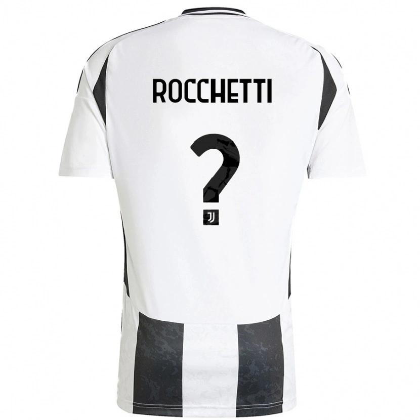 Danxen Kinderen Edoardo Rocchetti #0 Wit Zwart Thuisshirt Thuistenue 2024/25 T-Shirt