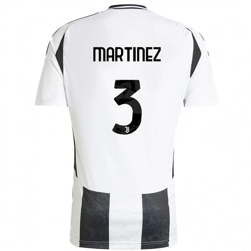 Danxen Kinderen Bruno Martinez #3 Wit Zwart Thuisshirt Thuistenue 2024/25 T-Shirt