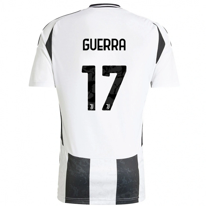 Danxen Kinderen Simone Guerra #17 Wit Zwart Thuisshirt Thuistenue 2024/25 T-Shirt