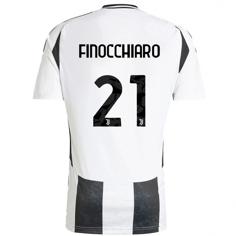 Danxen Kinderen Gabriele Finocchiaro #21 Wit Zwart Thuisshirt Thuistenue 2024/25 T-Shirt