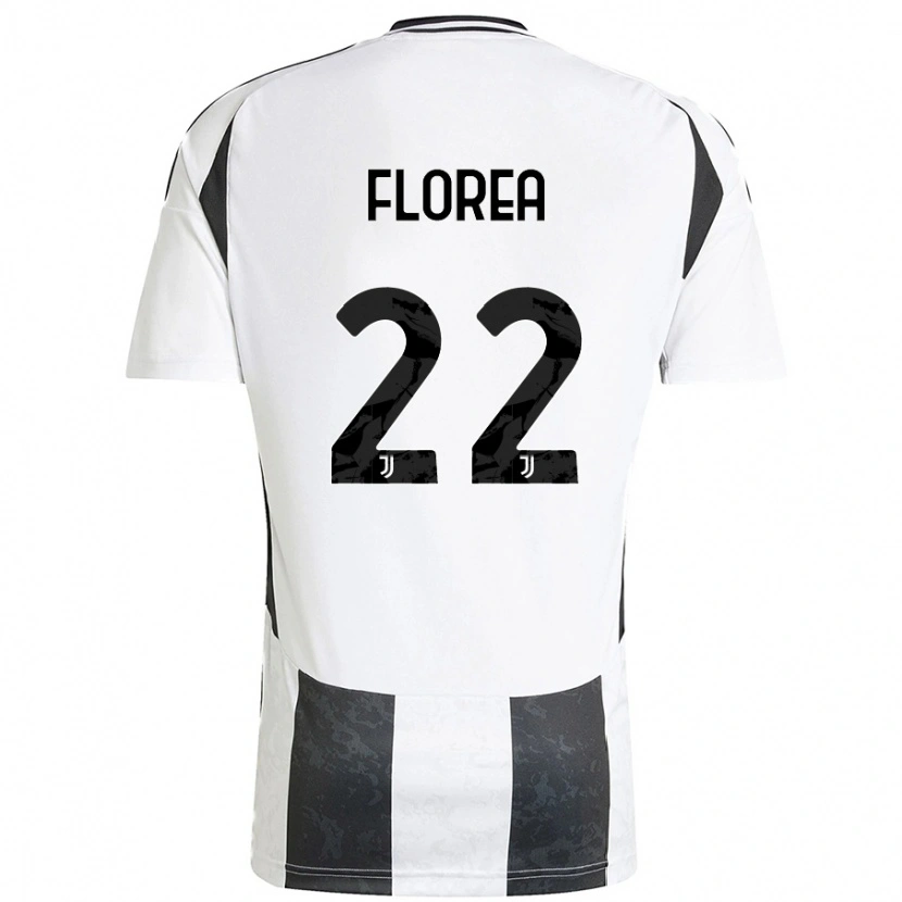 Danxen Kinderen Andrei Florea #22 Wit Zwart Thuisshirt Thuistenue 2024/25 T-Shirt