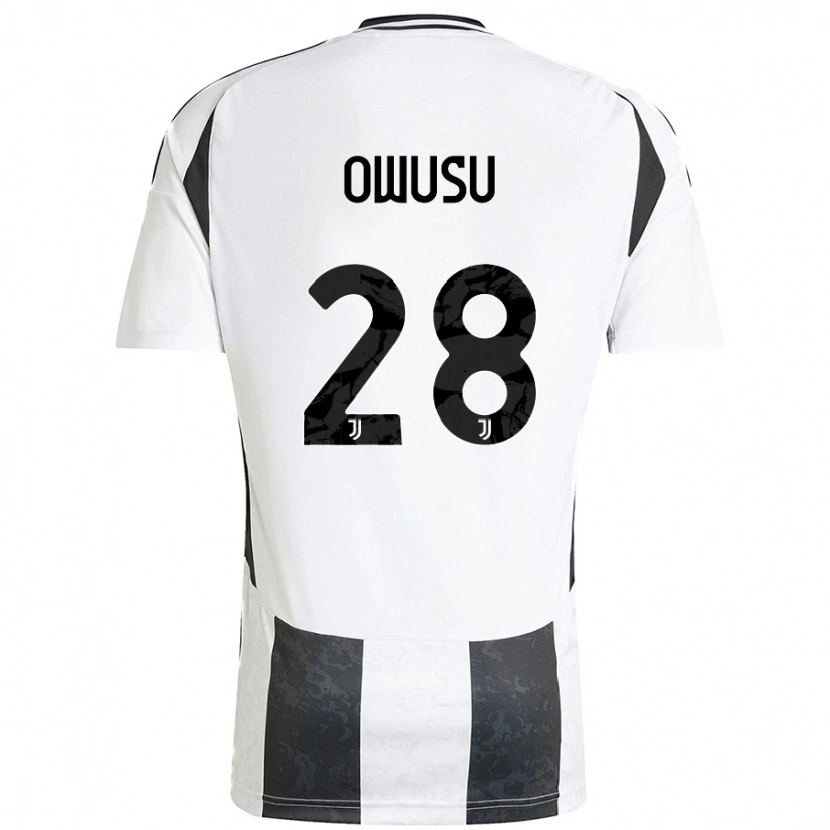 Danxen Kinderen Augusto Owusu #28 Wit Zwart Thuisshirt Thuistenue 2024/25 T-Shirt