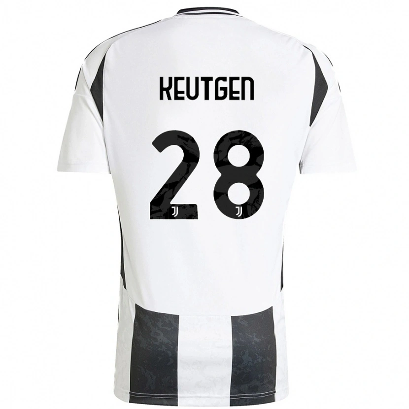 Danxen Kinderen Enzo Keutgen #28 Wit Zwart Thuisshirt Thuistenue 2024/25 T-Shirt