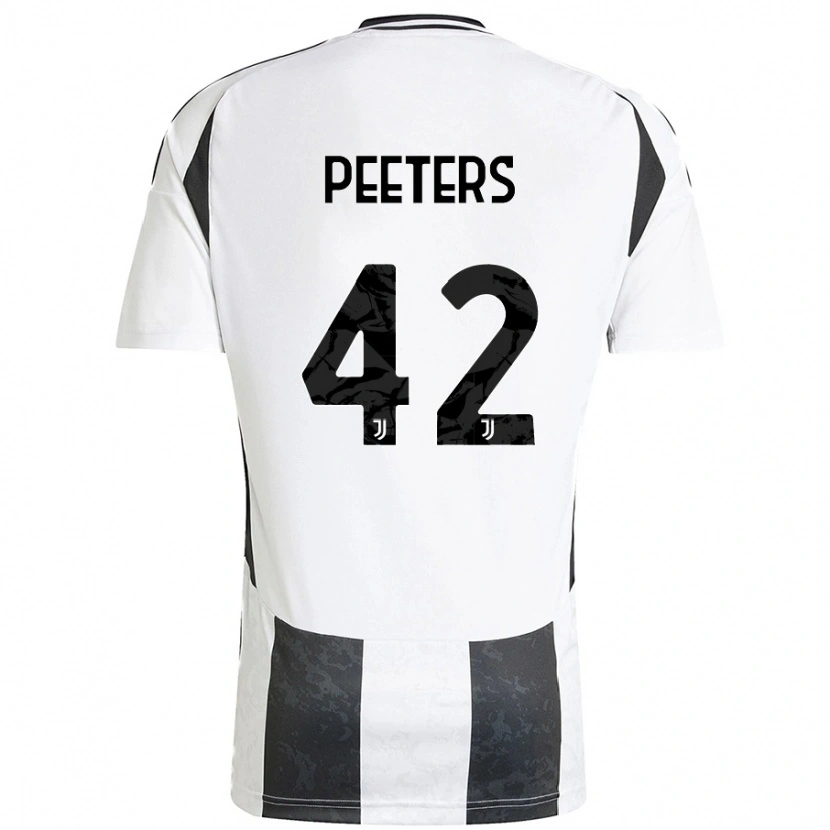 Danxen Kinderen Daouda Peeters #42 Wit Zwart Thuisshirt Thuistenue 2024/25 T-Shirt