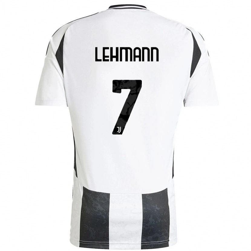 Danxen Kinderen Alisha Lehmann #7 Wit Zwart Thuisshirt Thuistenue 2024/25 T-Shirt