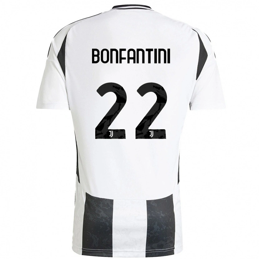 Danxen Kinderen Agnese Bonfantini #22 Wit Zwart Thuisshirt Thuistenue 2024/25 T-Shirt