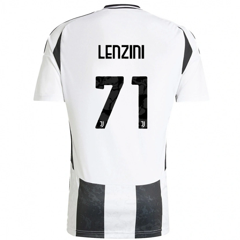 Danxen Kinderen Martina Lenzini #71 Wit Zwart Thuisshirt Thuistenue 2024/25 T-Shirt