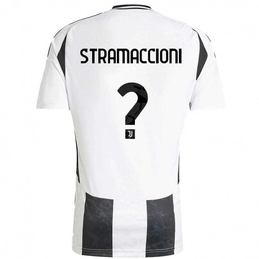 Danxen Kinderen Diego Stramaccioni #0 Wit Zwart Thuisshirt Thuistenue 2024/25 T-Shirt