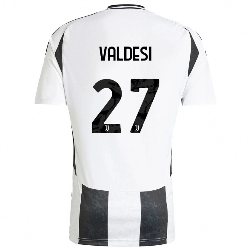 Danxen Kinderen Andrea Valdesi #27 Wit Zwart Thuisshirt Thuistenue 2024/25 T-Shirt