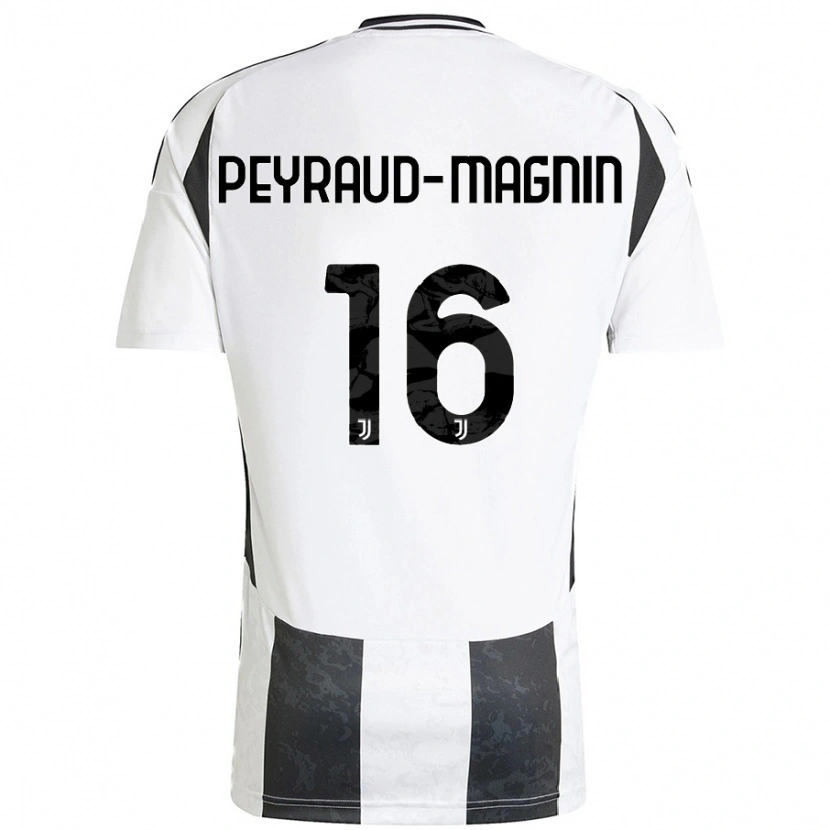 Danxen Kinderen Pauline Peyraud-Magnin #16 Wit Zwart Thuisshirt Thuistenue 2024/25 T-Shirt