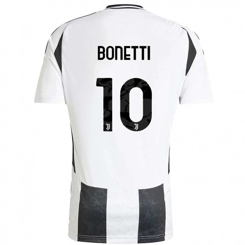 Danxen Kinderen Andrea Bonetti #10 Wit Zwart Thuisshirt Thuistenue 2024/25 T-Shirt