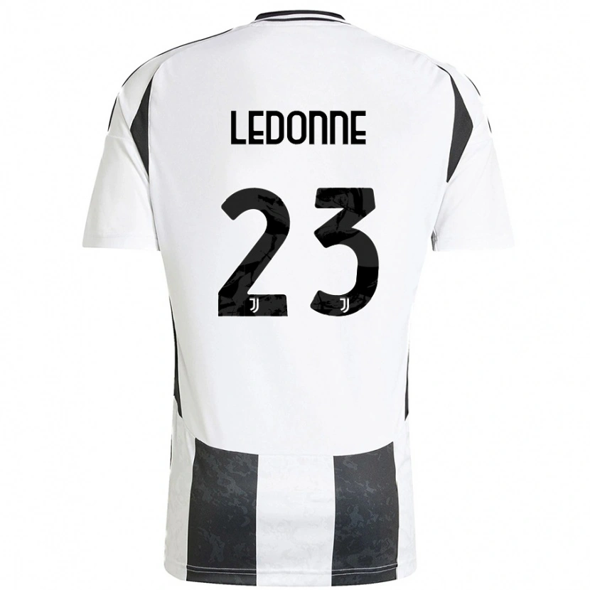 Danxen Kinderen Nicolo Ledonne #23 Wit Zwart Thuisshirt Thuistenue 2024/25 T-Shirt