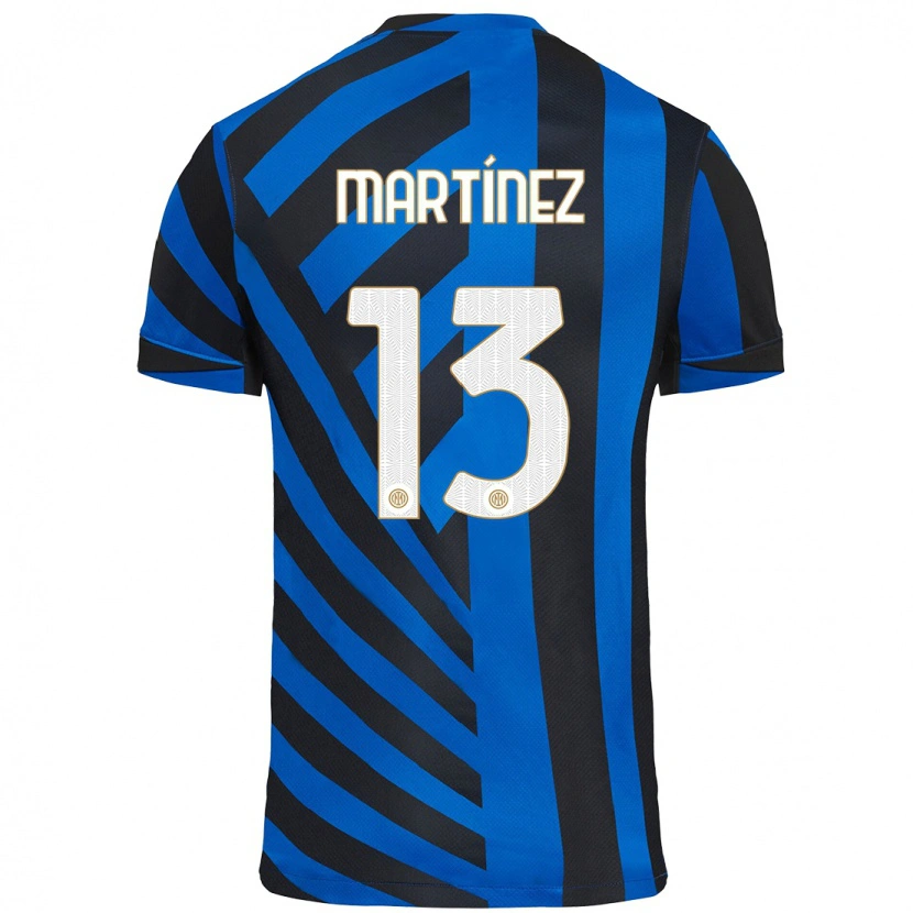 Danxen Kinderen Josep Martínez #13 Blauw Zwart Thuisshirt Thuistenue 2024/25 T-Shirt