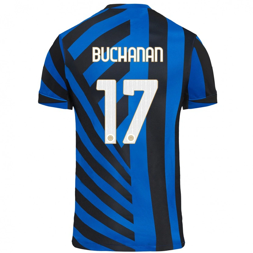 Danxen Kinderen Tajon Buchanan #17 Blauw Zwart Thuisshirt Thuistenue 2024/25 T-Shirt