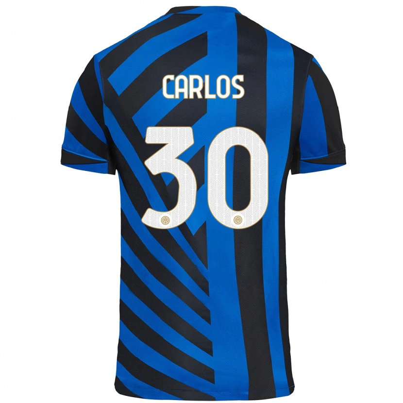 Danxen Kinderen Carlos Augusto #30 Blauw Zwart Thuisshirt Thuistenue 2024/25 T-Shirt