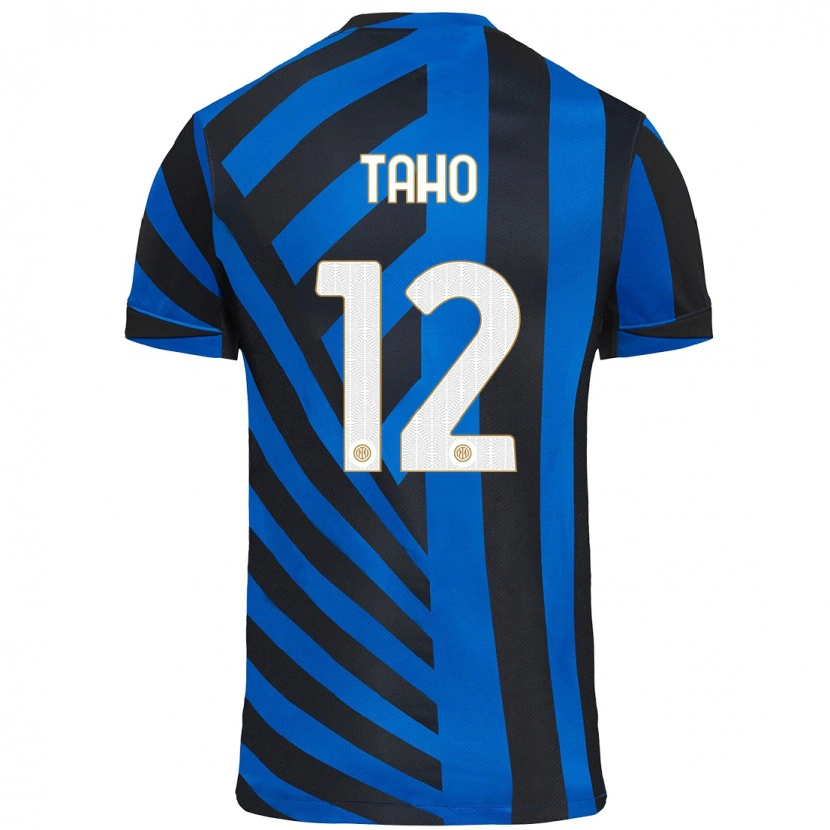 Danxen Kinderen Alain Taho #12 Blauw Zwart Thuisshirt Thuistenue 2024/25 T-Shirt