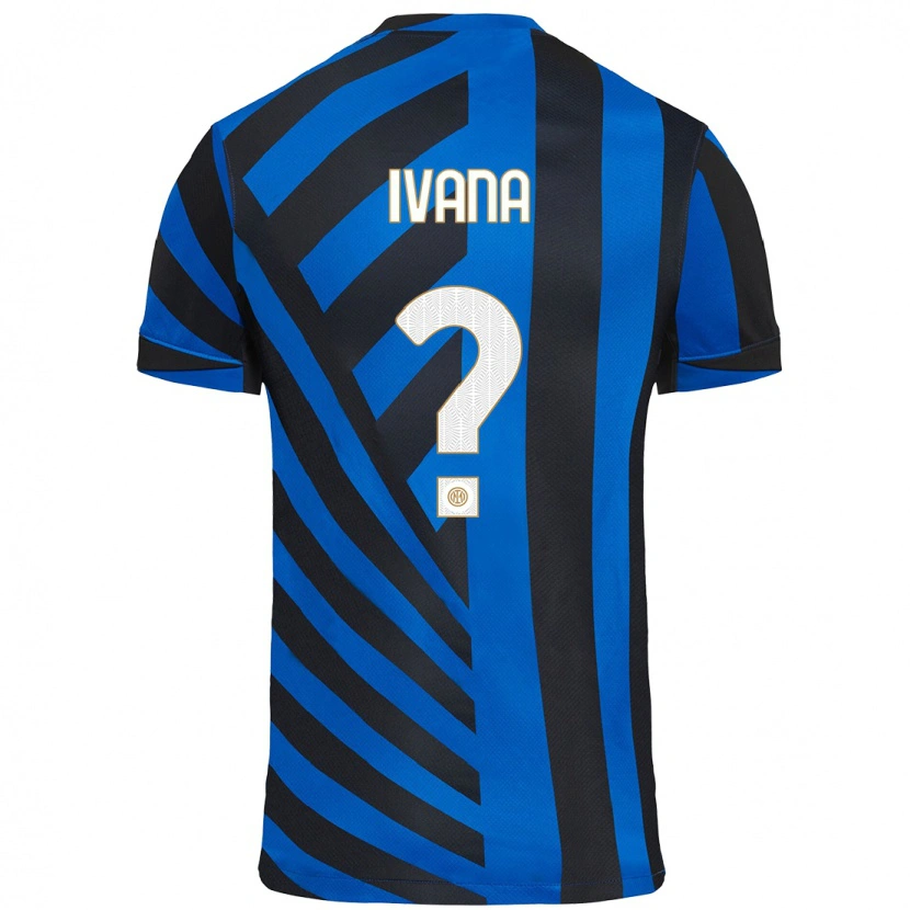 Danxen Kinderen Ivana Andrés #0 Blauw Zwart Thuisshirt Thuistenue 2024/25 T-Shirt