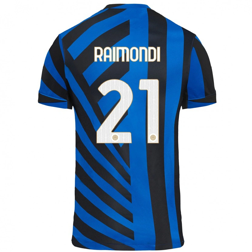 Danxen Kinderen Paolo Raimondi #21 Blauw Zwart Thuisshirt Thuistenue 2024/25 T-Shirt