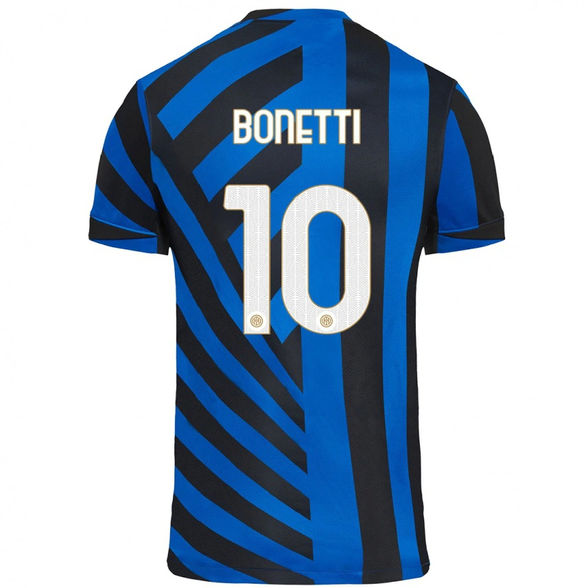 Danxen Kinderen Tatiana Bonetti #10 Blauw Zwart Thuisshirt Thuistenue 2024/25 T-Shirt