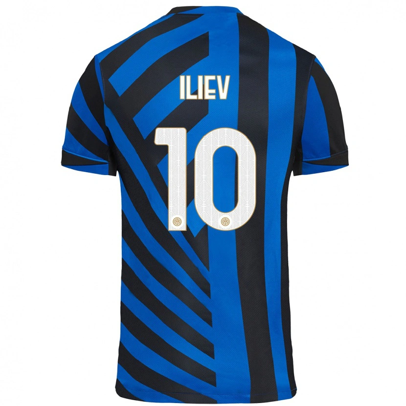 Danxen Kinderen Nikola Iliev #10 Blauw Zwart Thuisshirt Thuistenue 2024/25 T-Shirt