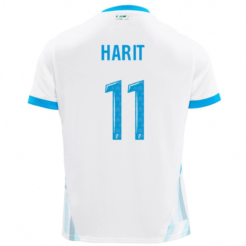 Danxen Kinderen Amine Harit #11 Wit Hemelsblauw Thuisshirt Thuistenue 2024/25 T-Shirt