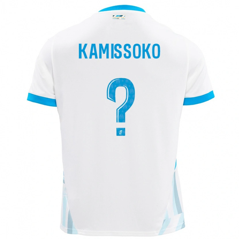 Danxen Kinderen Nouhoum Kamissoko #0 Wit Hemelsblauw Thuisshirt Thuistenue 2024/25 T-Shirt