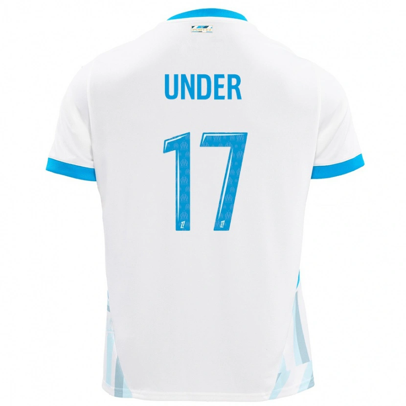 Danxen Kinderen Cengiz Under #17 Wit Hemelsblauw Thuisshirt Thuistenue 2024/25 T-Shirt