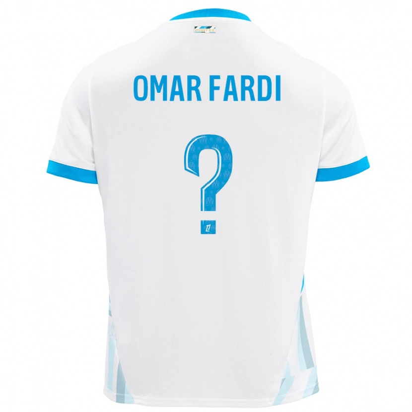 Danxen Kinderen El Omar Fardi #0 Wit Hemelsblauw Thuisshirt Thuistenue 2024/25 T-Shirt