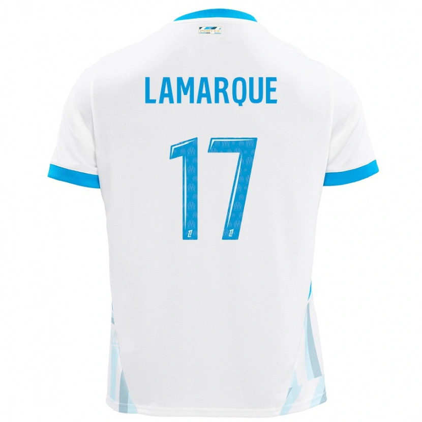 Danxen Kinderen Alais Lamarque #17 Wit Hemelsblauw Thuisshirt Thuistenue 2024/25 T-Shirt