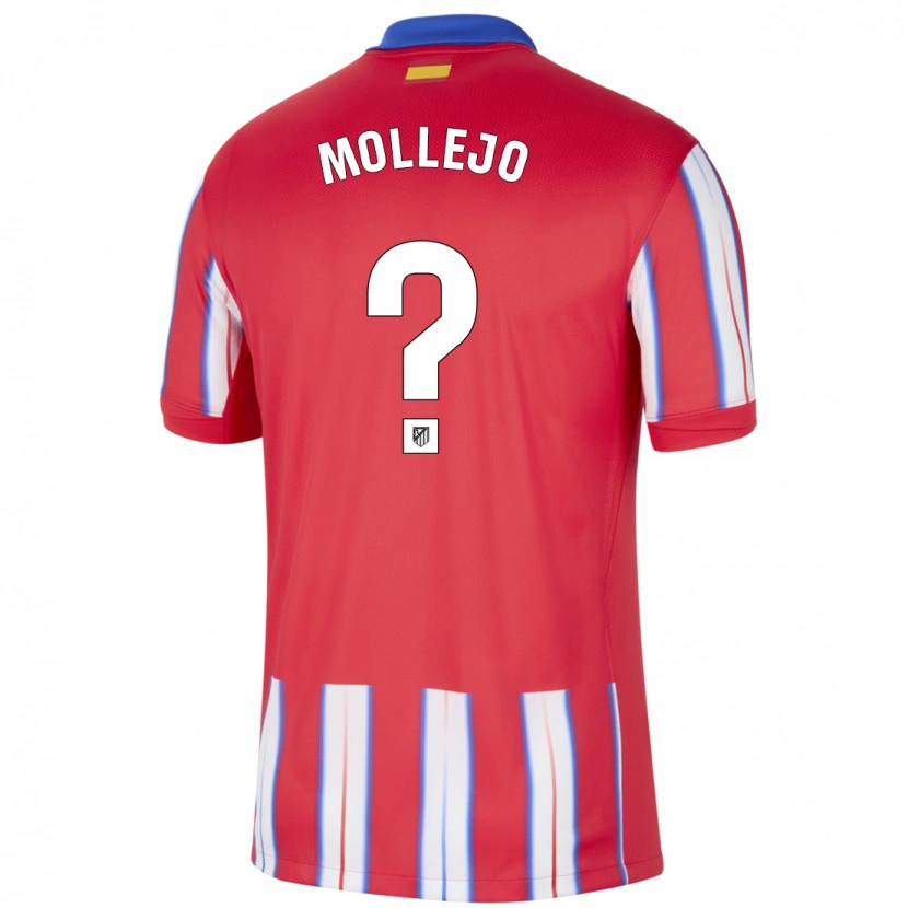 Danxen Kinderen Víctor Mollejo #0 Rood Wit Blauw Thuisshirt Thuistenue 2024/25 T-Shirt