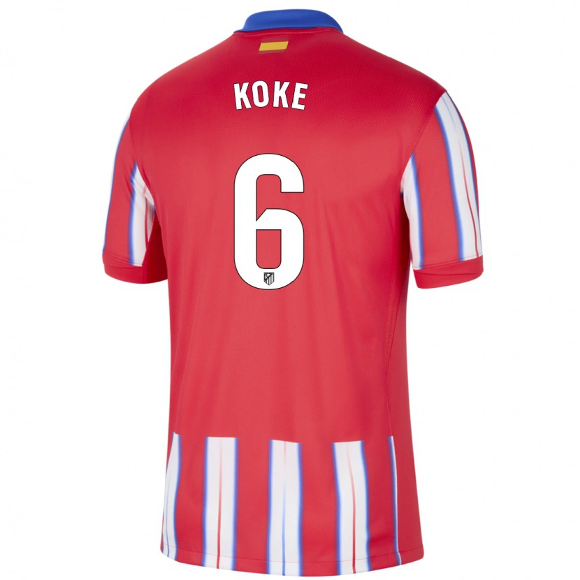 Danxen Kinderen Koke #6 Rood Wit Blauw Thuisshirt Thuistenue 2024/25 T-Shirt