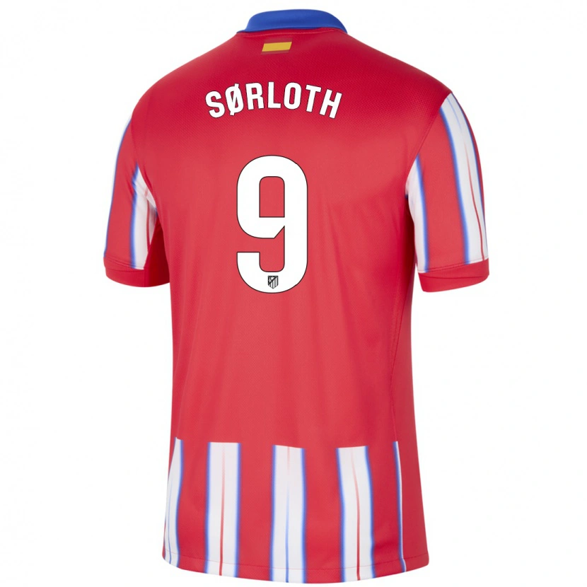 Danxen Kinderen Alexander Sørloth #9 Rood Wit Blauw Thuisshirt Thuistenue 2024/25 T-Shirt