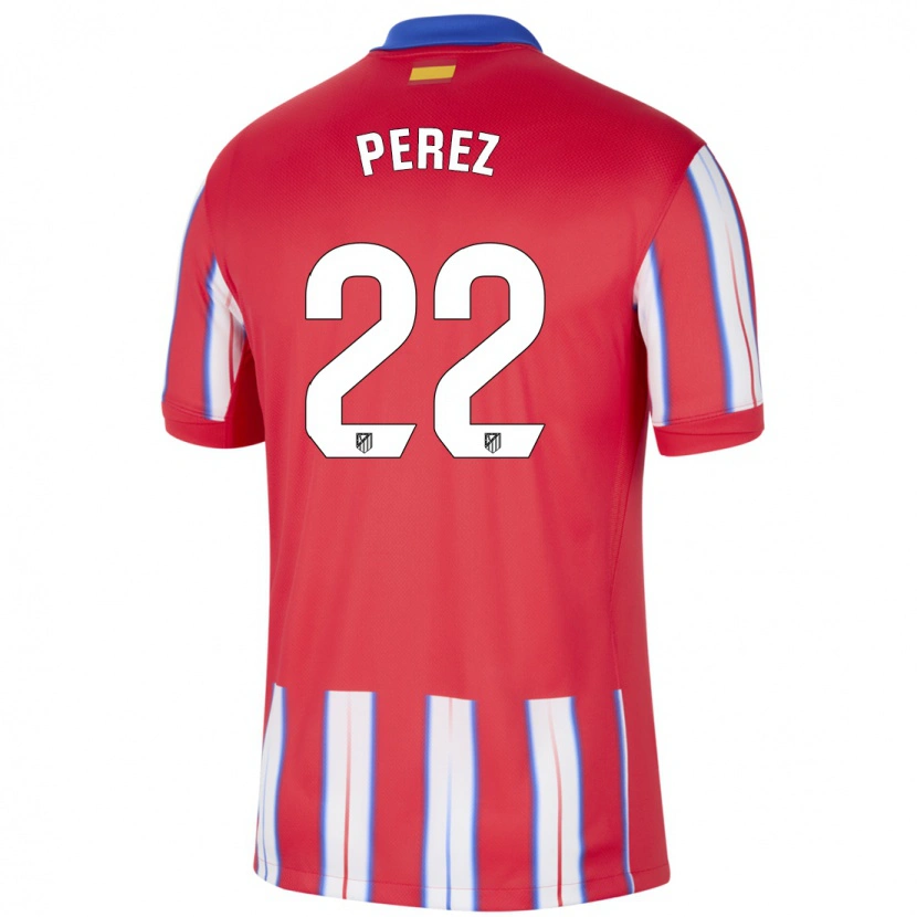 Danxen Kinderen Pablo Pérez #22 Rood Wit Blauw Thuisshirt Thuistenue 2024/25 T-Shirt