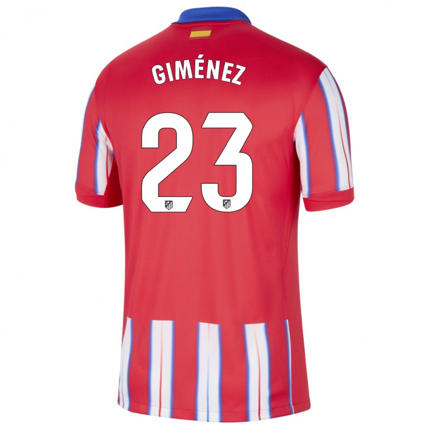 Danxen Kinderen Carlos Giménez #23 Rood Wit Blauw Thuisshirt Thuistenue 2024/25 T-Shirt