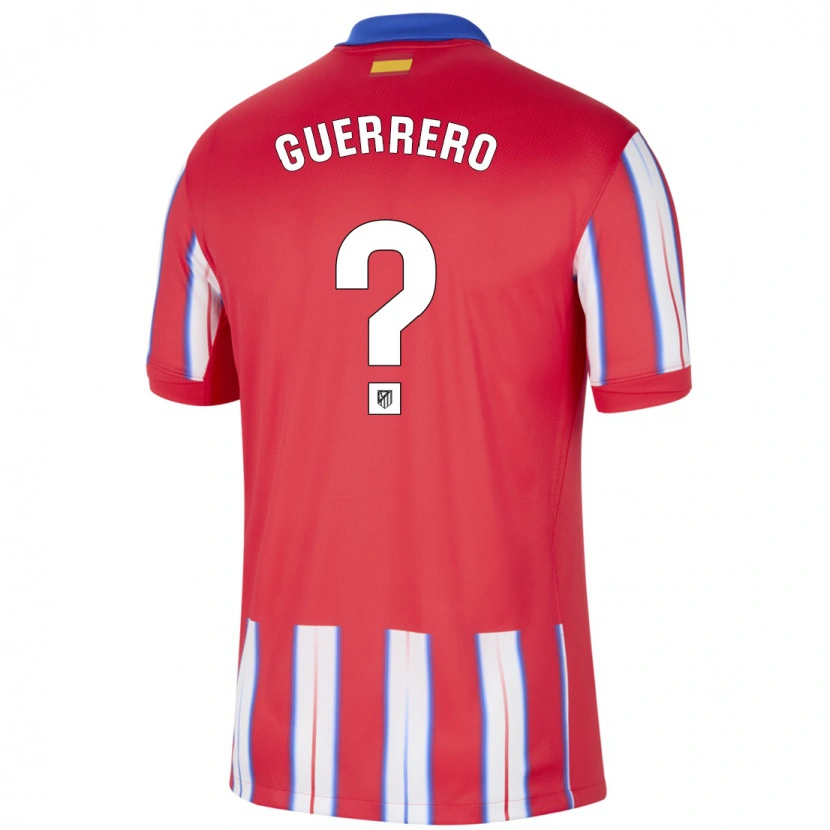 Danxen Kinderen Sergio Guerrero #0 Rood Wit Blauw Thuisshirt Thuistenue 2024/25 T-Shirt