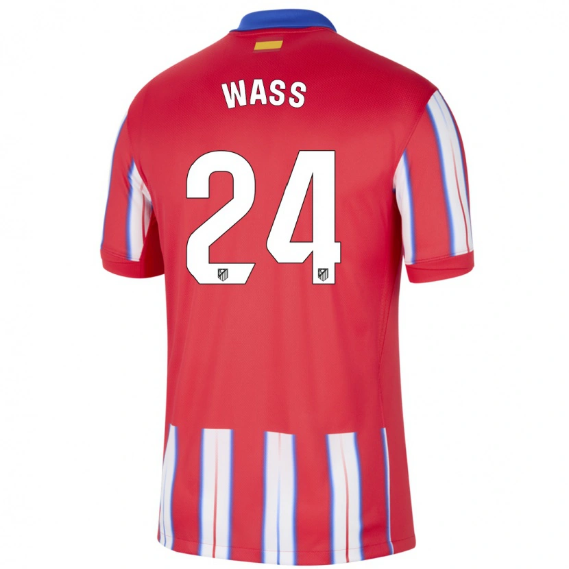 Danxen Kinderen Daniel Wass #24 Rood Wit Blauw Thuisshirt Thuistenue 2024/25 T-Shirt