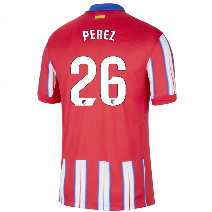 Danxen Kinderen Xenia Perez #26 Rood Wit Blauw Thuisshirt Thuistenue 2024/25 T-Shirt