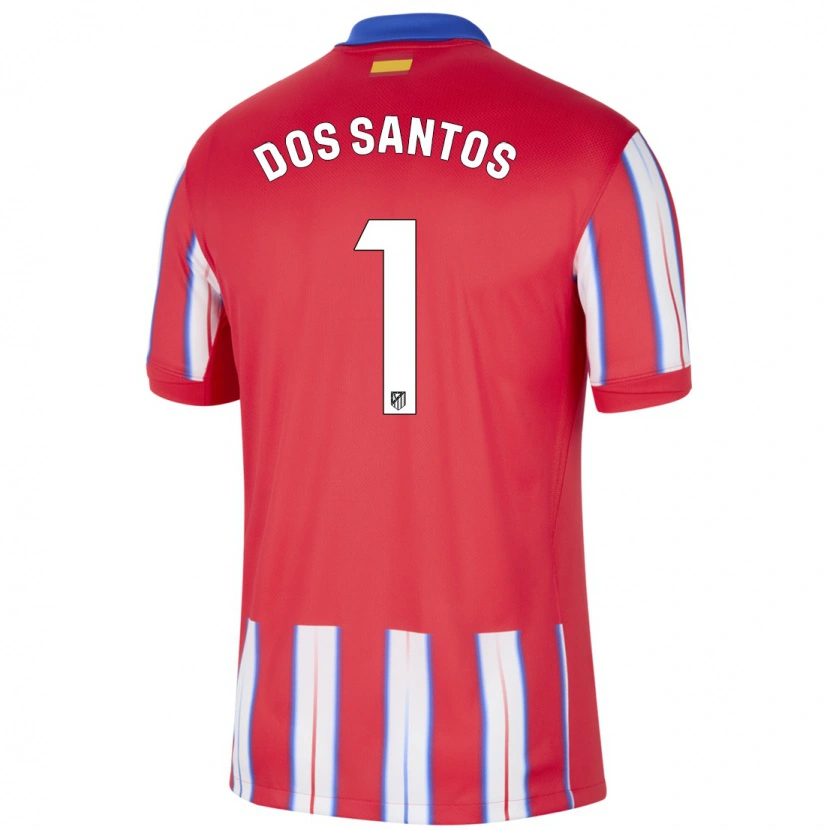 Danxen Kinderen Alex Dos Santos #1 Rood Wit Blauw Thuisshirt Thuistenue 2024/25 T-Shirt