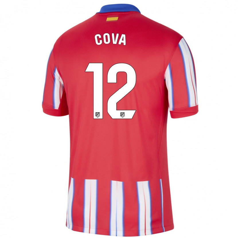 Danxen Kinderen Adrian Cova #12 Rood Wit Blauw Thuisshirt Thuistenue 2024/25 T-Shirt