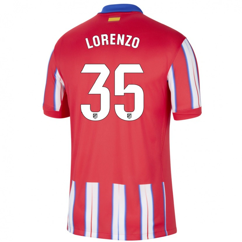 Danxen Kinderen Diego Lorenzo #35 Rood Wit Blauw Thuisshirt Thuistenue 2024/25 T-Shirt