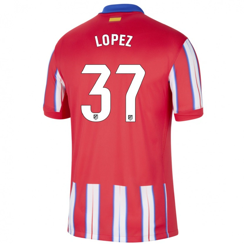 Danxen Kinderen Alex Lopez #37 Rood Wit Blauw Thuisshirt Thuistenue 2024/25 T-Shirt