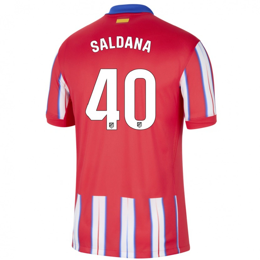 Danxen Kinderen Jose Saldana #40 Rood Wit Blauw Thuisshirt Thuistenue 2024/25 T-Shirt