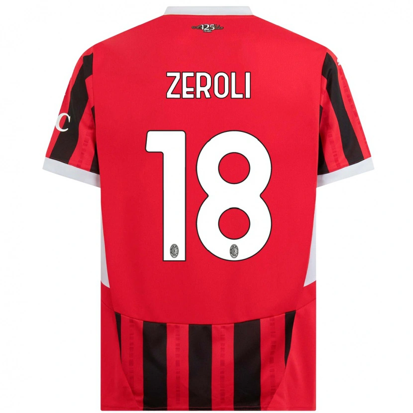 Danxen Kinderen Kevin Zeroli #18 Rood Zwart Thuisshirt Thuistenue 2024/25 T-Shirt