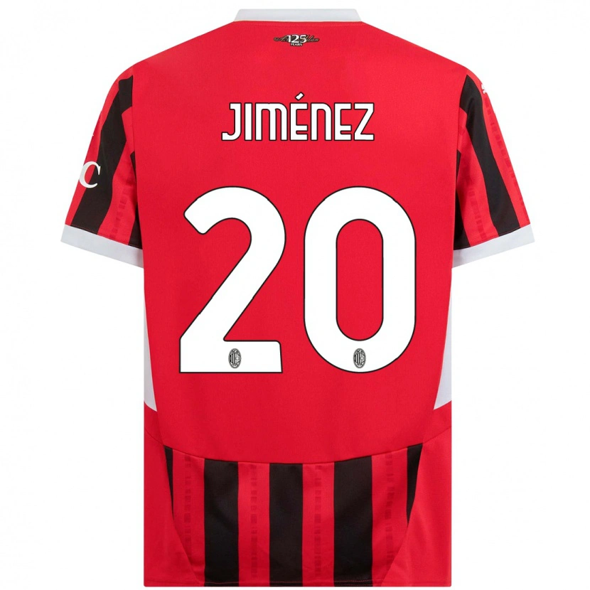 Danxen Kinderen Álex Jiménez #20 Rood Zwart Thuisshirt Thuistenue 2024/25 T-Shirt