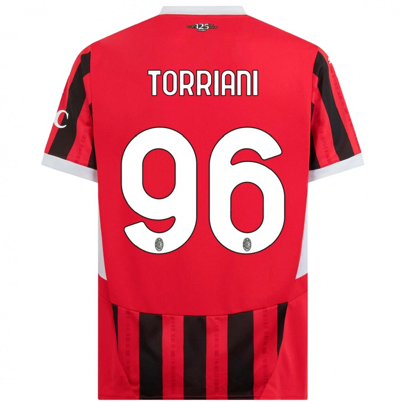 Danxen Kinderen Lorenzo Torriani #96 Rood Zwart Thuisshirt Thuistenue 2024/25 T-Shirt