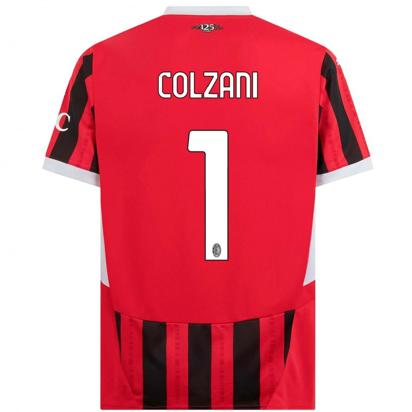 Danxen Kinderen Edoardo Colzani #1 Rood Zwart Thuisshirt Thuistenue 2024/25 T-Shirt